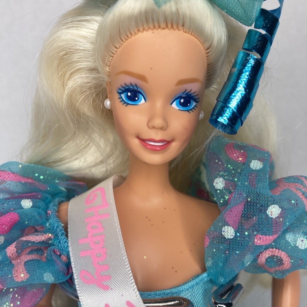 Vintage 1993 Mattel Happy Birthday Barbie Blonde Original Dress - Picture 2 of 7